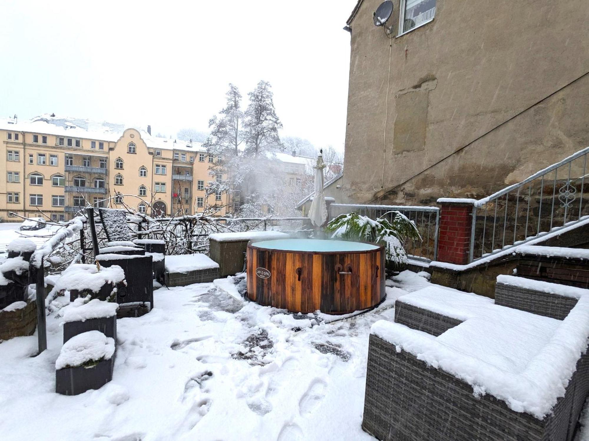 Ferienwohnung Gemütliche Urlaubsoase mit Pool, Sauna&Terrasse - UO Sebnitz Exterior foto